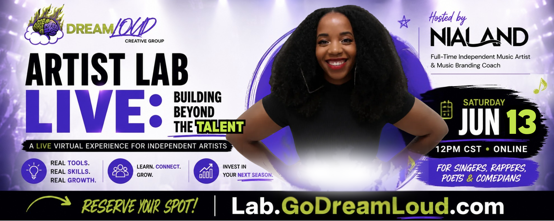 Artist Lab Live - Saturday June 13, 12PM CST Online